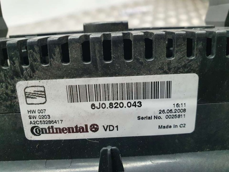 Recambio de mando climatizador para seat ibiza (6j5) stylance / style referencia OEM IAM 6J0820043 A2C53286417 CONTINENTAL