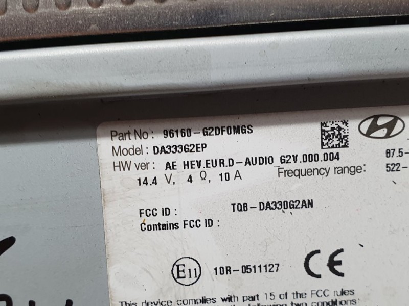 Recambio de sistema navegacion gps para hyundai ioniq klass electro referencia OEM IAM 96160G2DF0MGS DA333G2P 