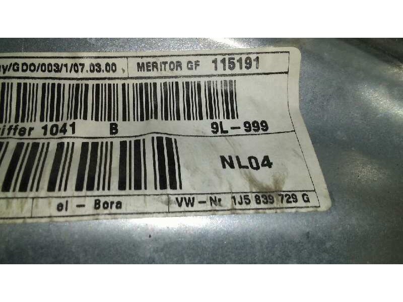 Recambio de elevalunas trasero izquierdo para volkswagen bora berlina (1j2) highline referencia OEM IAM 1J5839729G 18 PINS 1J495