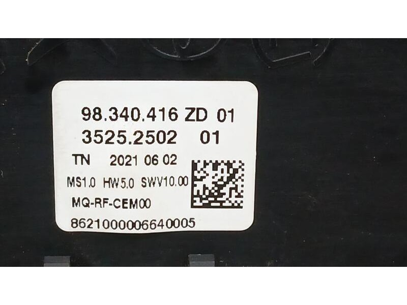 Recambio de mando climatizador para opel combo furgoneta/monovolumen (k9) 1.5 d referencia OEM IAM 98340416ZD  35252502
