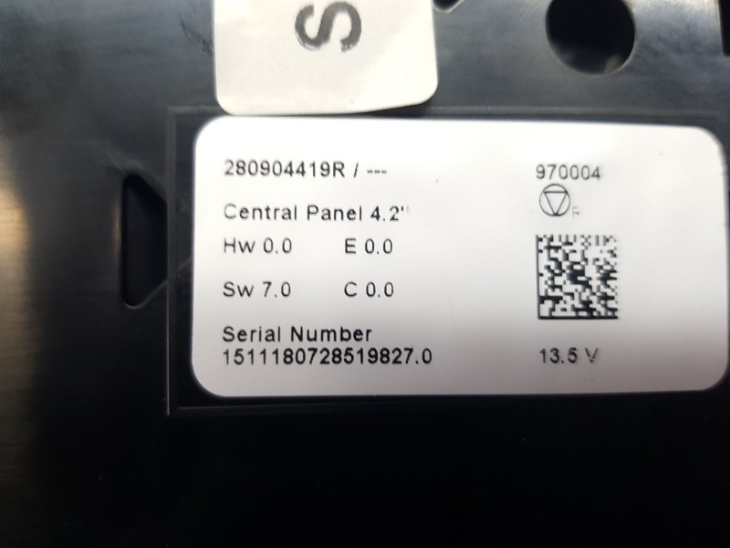 Recambio de sistema audio / radio para renault megane iv hatchback (b9a/m/n_) 1.5 dci 90 (b9a1) referencia OEM IAM 280904419R C/