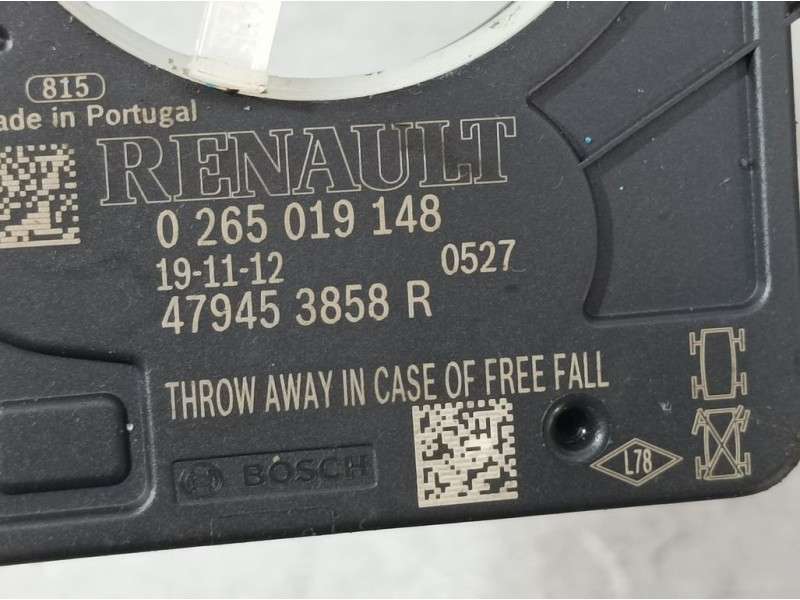 Recambio de sensor para renault clio v zen referencia OEM IAM 479453858R 0265019148 BOSCH SENSOR DE GIRO