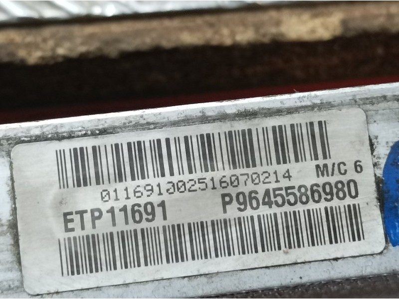 Recambio de radiador agua para citroën c5 berlina attraction referencia OEM IAM 9645586980  