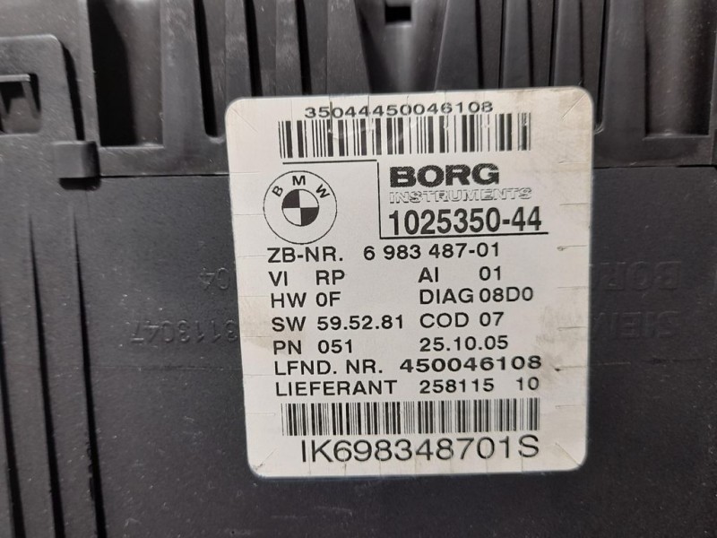 Recambio de cuadro instrumentos para bmw serie 3 berlina (e90) 330d referencia OEM IAM 698348701S  