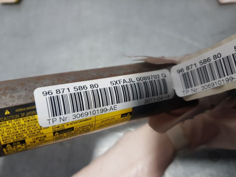 Recambio de airbag cortina delantero derecho para citroën c4 lim. seduction referencia OEM IAM 9687158680  