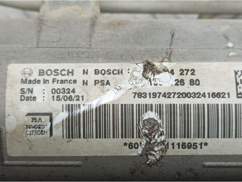 Recambio de cremallera direccion para toyota proace furgon referencia OEM IAM 9813692680 7831974272 ASISTIDA BOSCH