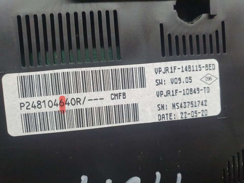 Recambio de cuadro instrumentos para renault captur ii experience referencia OEM IAM 248104640R NS43751742 