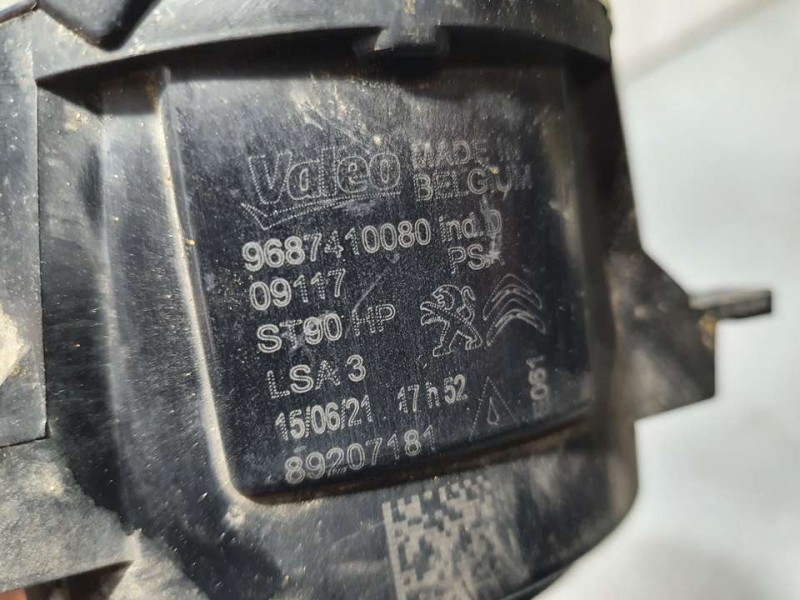 Recambio de faro antiniebla izquierdo para toyota proace furgon referencia OEM IAM 9687410080 89207181 VALEO