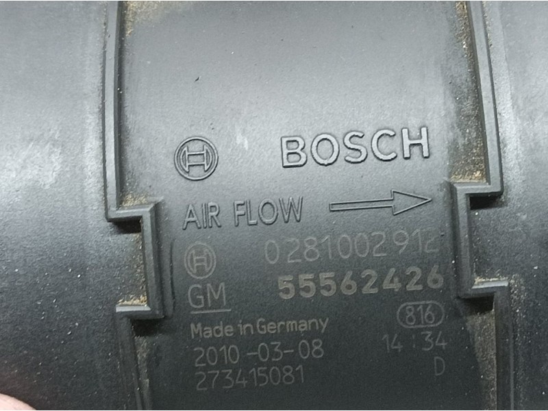Recambio de caudalimetro para chevrolet cruze lt referencia OEM IAM 55562426 0281002912 BOSCH