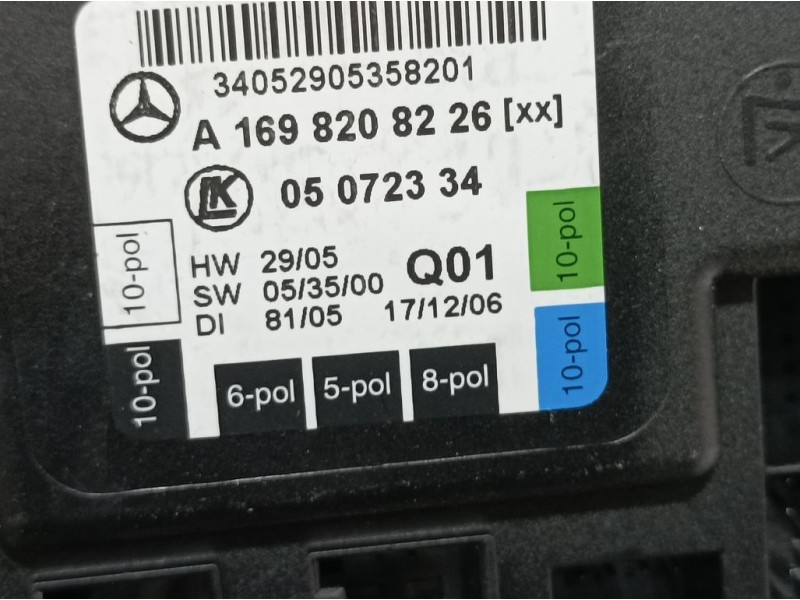 Recambio de modulo electronico para mercedes-benz clase b (w245) 200 cdi (245.208) referencia OEM IAM A1698208226 05072334 LK
