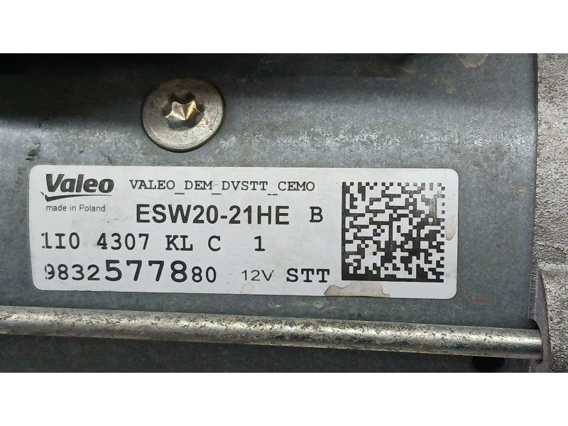 Recambio de motor arranque para peugeot 2008 ii (ud_, us_, uy_, uj_, ur_, uc_) 1.5 bluehdi 100 referencia OEM IAM 9832577880 VAL