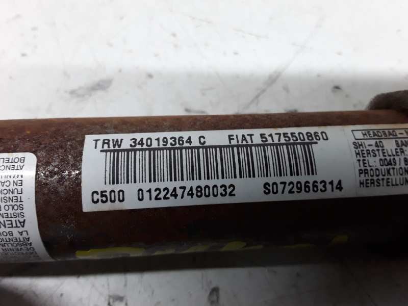 Recambio de airbag cortina delantero derecho para fiat linea (110) dynamic referencia OEM IAM 34019364C  