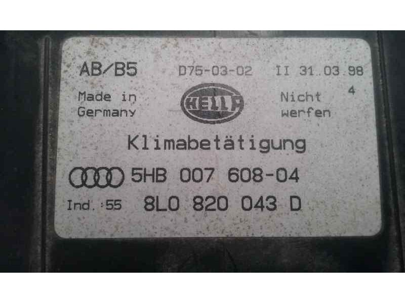 Recambio de mando climatizador para audi a3 (8l) 1.8 t ambiente referencia OEM IAM 8L0820043D 5HB00760404 HELLA