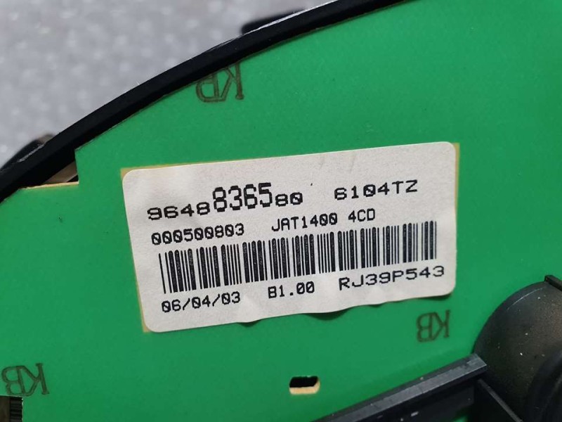 Recambio de cuadro instrumentos para peugeot 206 berlina x-line referencia OEM IAM 6104TZ RJ39P543 