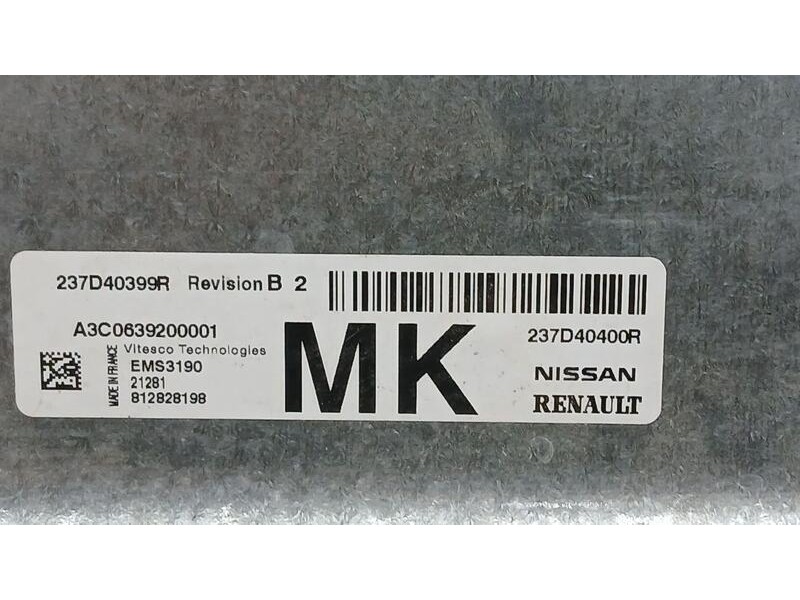 Recambio de centralita motor uce para renault zoe ze 0 referencia OEM IAM 237D40399R 237D40400R A3C0639200001