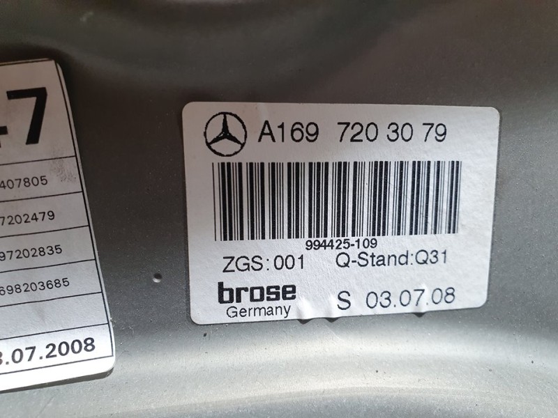 Recambio de elevalunas delantero derecho para mercedes-benz clase b (w245) 180 cdi (245.207) referencia OEM IAM A1697203079 9944