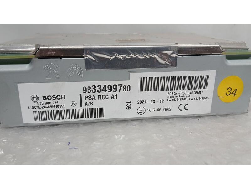 Recambio de sistema audio / radio para peugeot 2008 (p1) active referencia OEM IAM 9833499780 BOSCH 7503900286