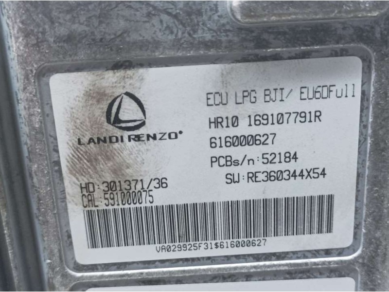 Recambio de centralita glp para dacia sandero stepway referencia OEM IAM 169107791R 616000627 LANDI RENZO