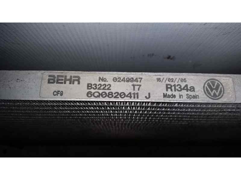 Recambio de condensador / radiador aire acondicionado para seat ibiza (6l1) reference referencia OEM IAM 6Q0820411J  BEHR