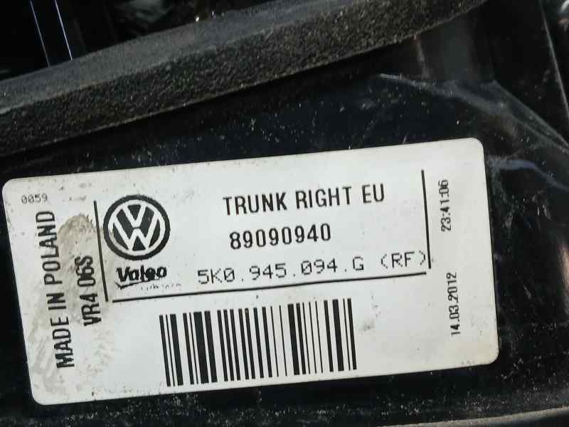 Recambio de piloto trasero derecho para volkswagen golf vi (5k1) advance bluemotion referencia OEM IAM 5K0945094G 89090940 VALEO
