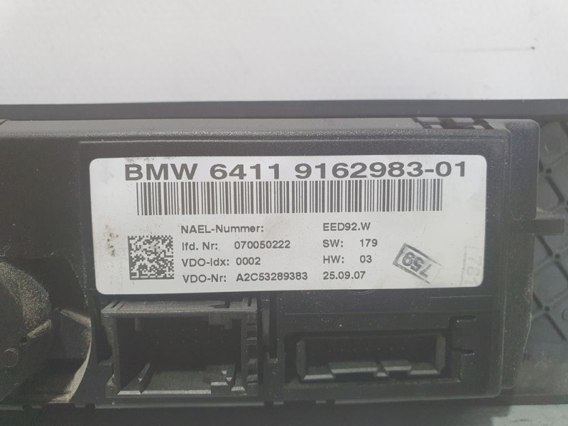Recambio de mando climatizador para bmw serie 3 berlina (e90) 320d referencia OEM IAM 916298301 A2C53289383 VDO