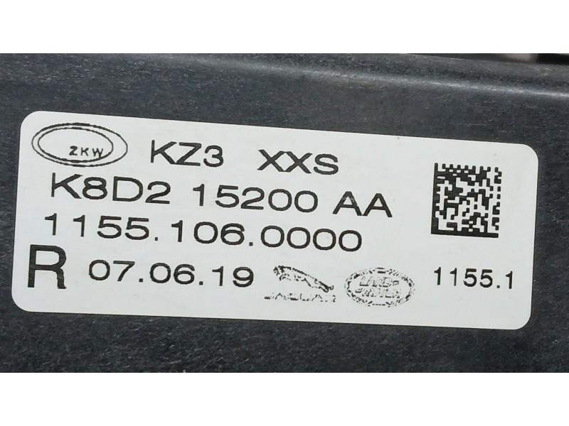 Recambio de faro antiniebla derecho para land rover range rover evoque (l551) 2.0 d150 mhev 4x4 referencia OEM IAM K8D215200AA  