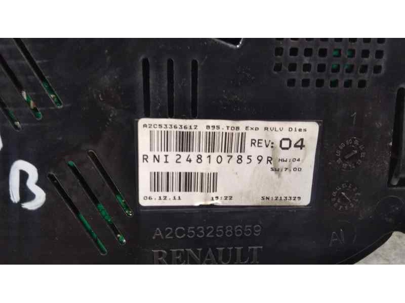Recambio de cuadro instrumentos para renault megane iii coupe color edition referencia OEM IAM 248107859R  