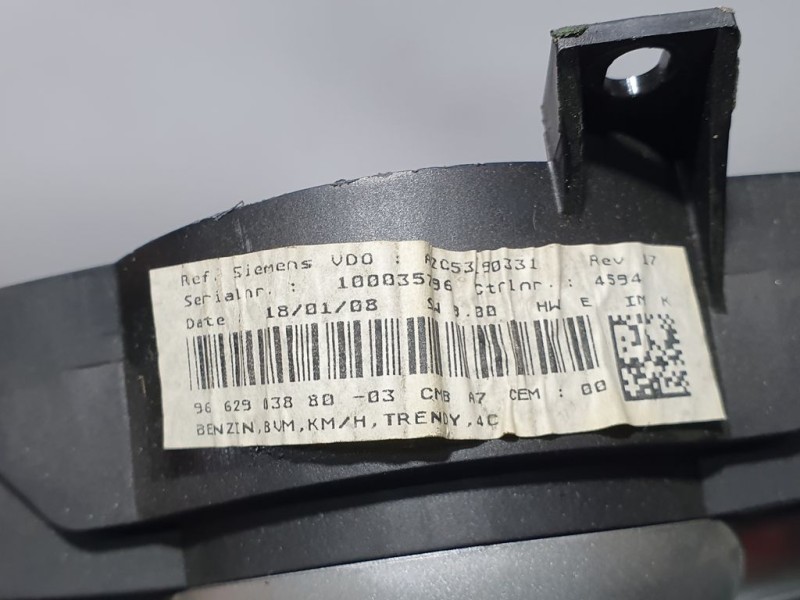 Recambio de cuadro instrumentos para peugeot 207 urban referencia OEM IAM 9662913880 A2C5390331 SIEMENS VDO