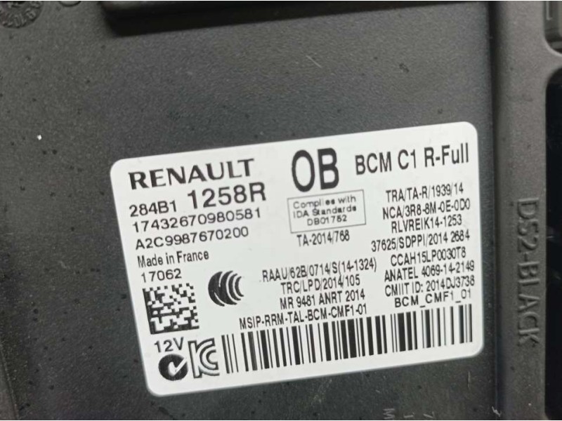 Recambio de modulo electronico para renault megane iv berlina 5p zen referencia OEM IAM 284B11258R A2C9987670200 