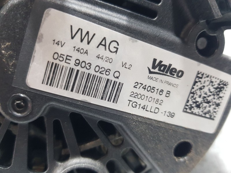 Recambio de alternador para volkswagen t-roc (a11, d11) 1.5 tsi referencia OEM IAM 05E903026Q  