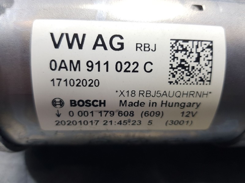 Recambio de motor arranque para volkswagen t-roc (a11, d11) 1.5 tsi referencia OEM IAM 0AM911022C BOSCH 0001179608