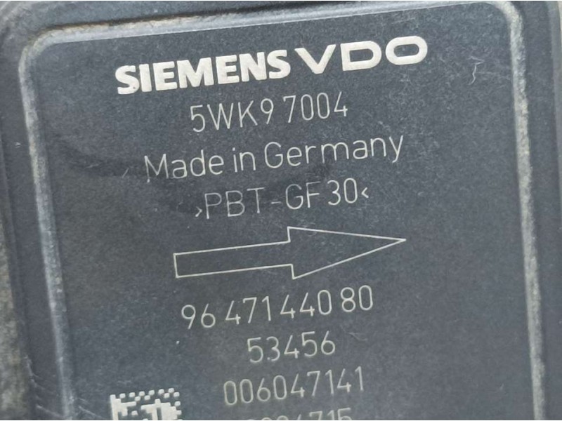 Recambio de caudalimetro para ford fiesta (cbk) ambiente referencia OEM IAM 9647144080 5WK97004 SIEMENS VDO