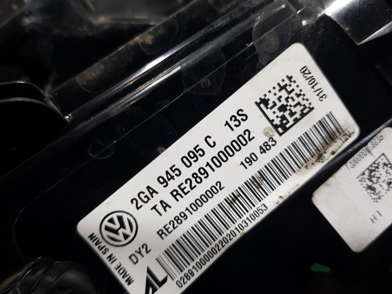 Recambio de piloto trasero izquierdo exterior para volkswagen t-roc (a11, d11) 1.5 tsi referencia OEM IAM 2GA945095C TOCADO 