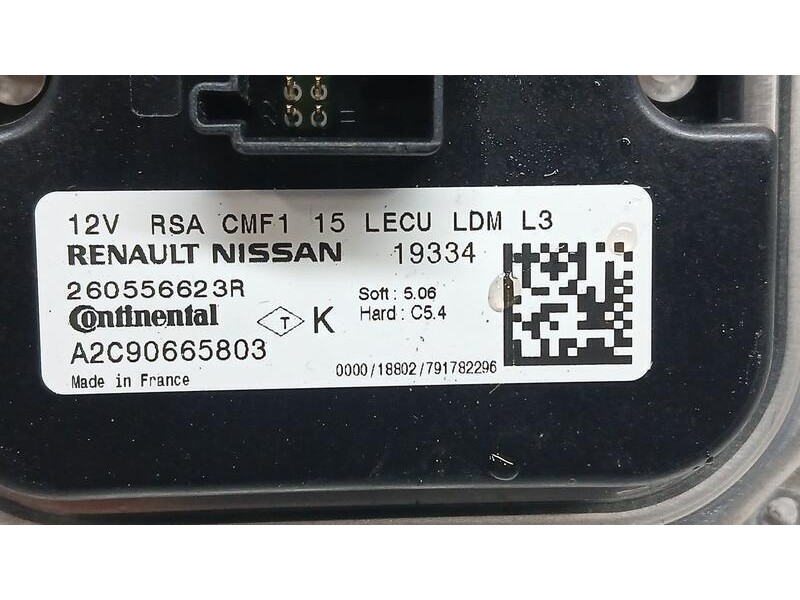 Recambio de centralita faro para renault talisman executive referencia OEM IAM 260556623R CONTINENTAL A2C90665803