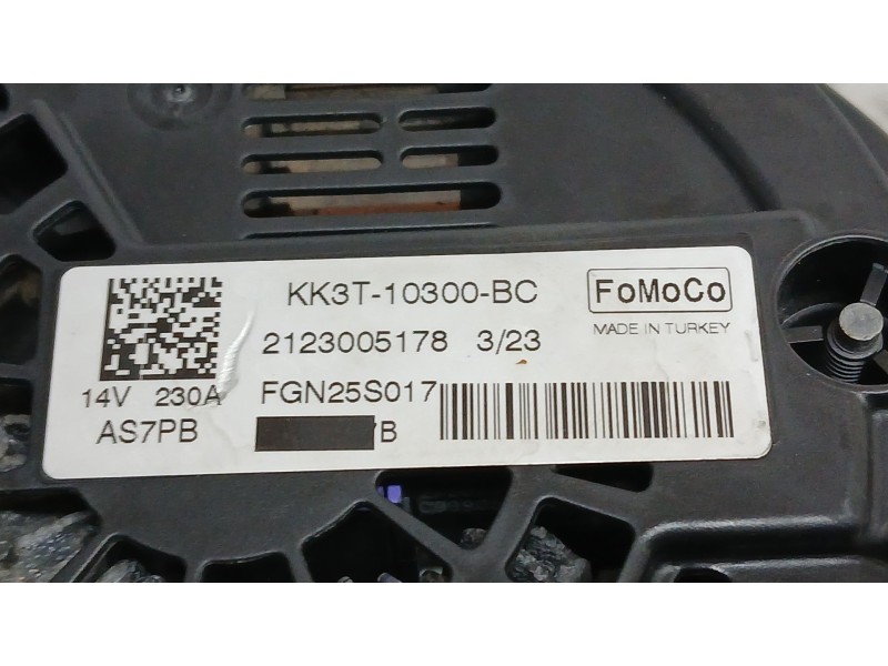 Recambio de alternador para ford transit custom v362 furgoneta (fy, fz) 2.0 ecoblue referencia OEM IAM KK3T10300BC  2123005178