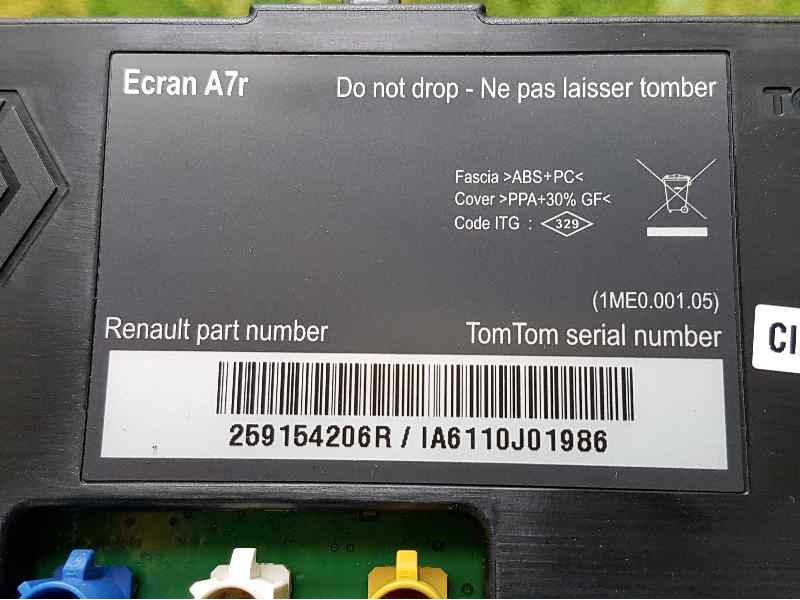 Recambio de sistema navegacion gps para renault scenic iii grand dynamique referencia OEM IAM 259154206R IA6110J01986 TOMTOM