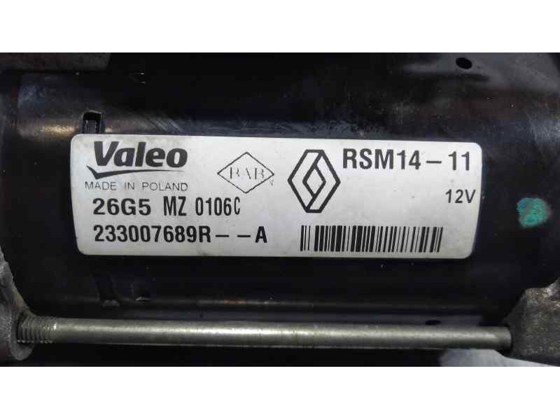 Recambio de motor arranque para renault captur zen referencia OEM IAM 233007689R RSM1411 VALEO