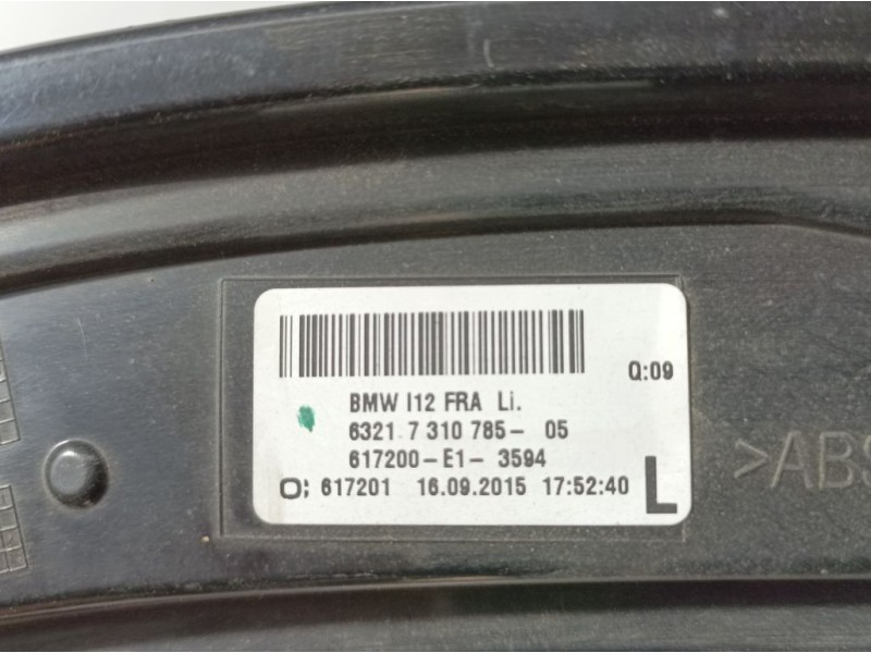 Recambio de piloto trasero izquierdo para bmw i8 (i12) i8 pure impulse referencia OEM IAM 7310782  INTERMITENTE TOCADO