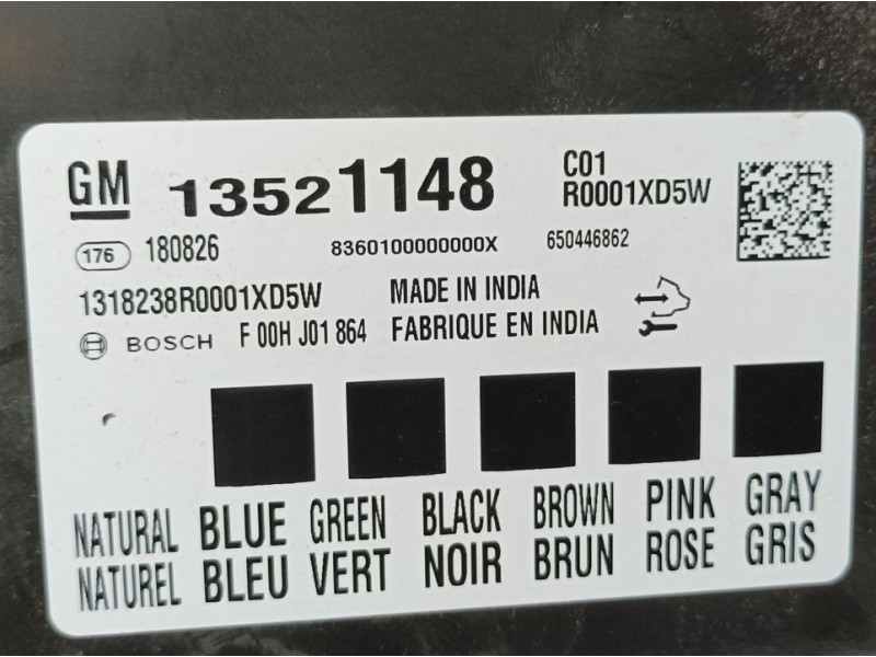 Recambio de modulo electronico para opel mokka x innovation referencia OEM IAM 13521148 1318238R0001XD5W BOSCH