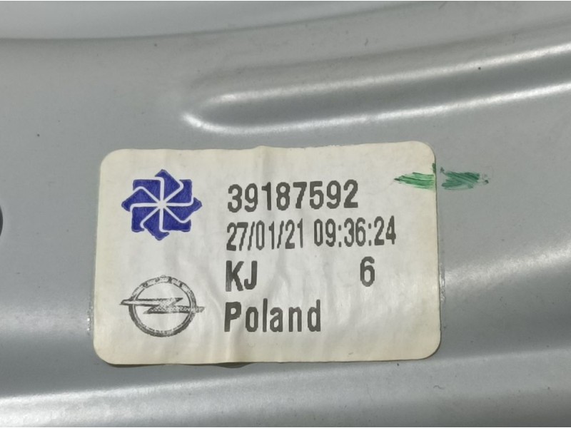 Recambio de elevalunas trasero derecho para opel crossland x opel 2020 referencia OEM IAM 39187592  ELECTRICO 6 PINS