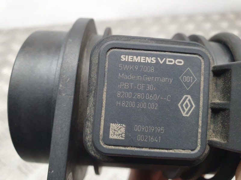 Recambio de caudalimetro para nissan qashqai (j10) acenta referencia OEM IAM 8200280060C 5WK97008 SIEMENS