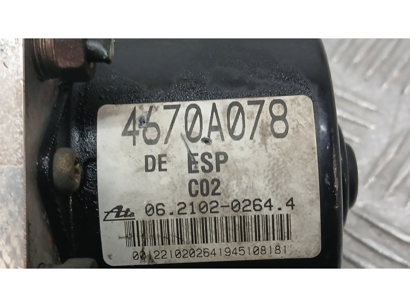 Recambio de abs para mitsubishi grandis (na_w) 2.0 di-d (na8w) referencia OEM IAM 4670A078 ATE 06210202644