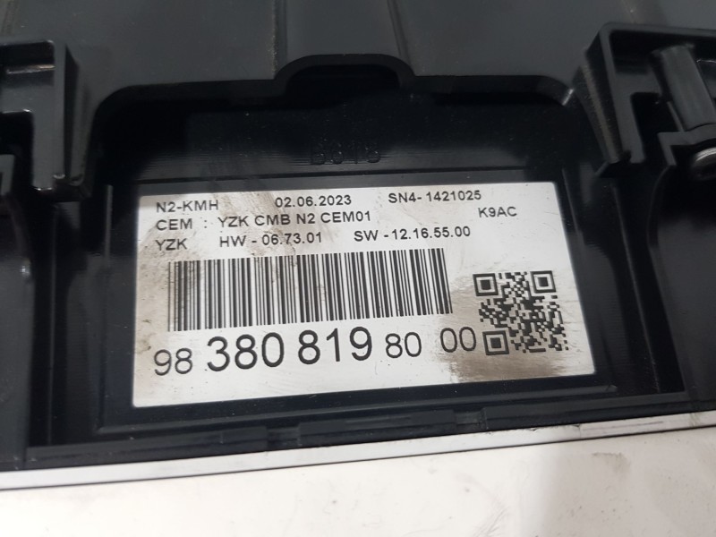 Recambio de cuadro instrumentos para citroën berlingo furgoneta/monovolumen (k9) 1.5 bluehdi 100 referencia OEM IAM 9838081980  