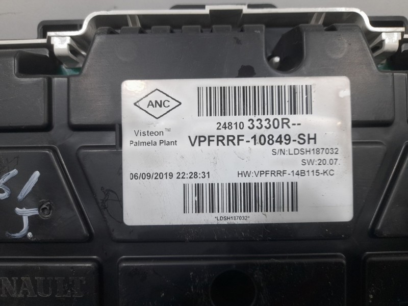 Recambio de cuadro instrumentos para renault trafic furgón l1 h1 2,9t referencia OEM IAM 248103330R  