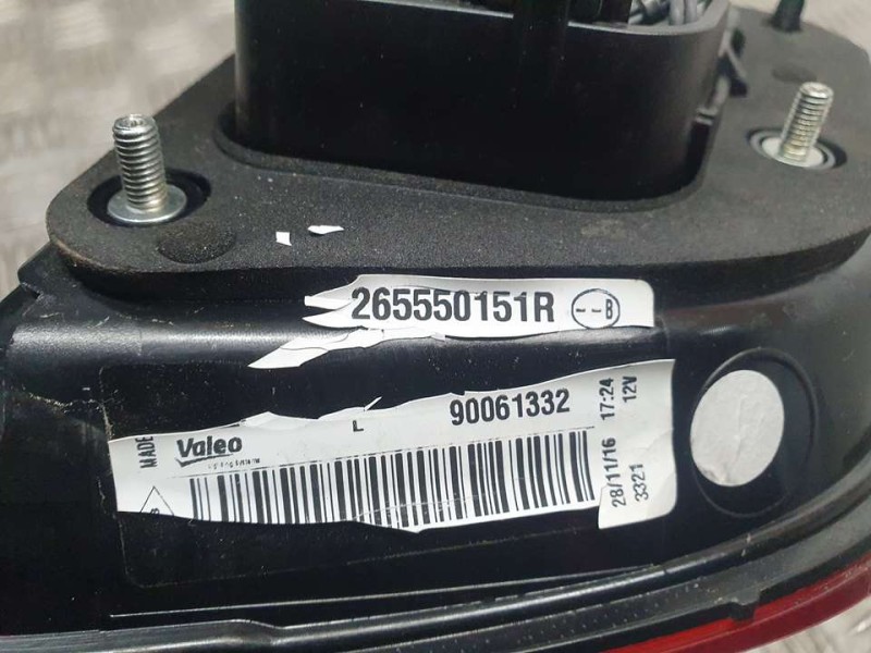 Recambio de piloto trasero izquierdo para renault kadjar experience referencia OEM IAM 265550151R 90061332 VALEO INTERIOR
