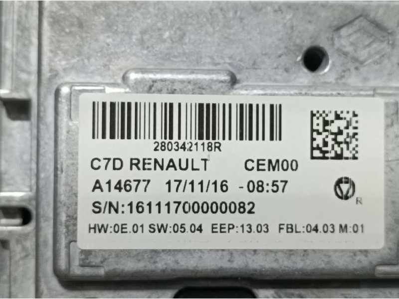 Recambio de sistema navegacion gps para renault kadjar experience referencia OEM IAM 280342118R 16111700000082 