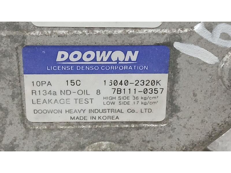 Recambio de compresor aire acondicionado para kia sportage concept referencia OEM IAM 977012D700 DOOWAN SB1110357 160402320K