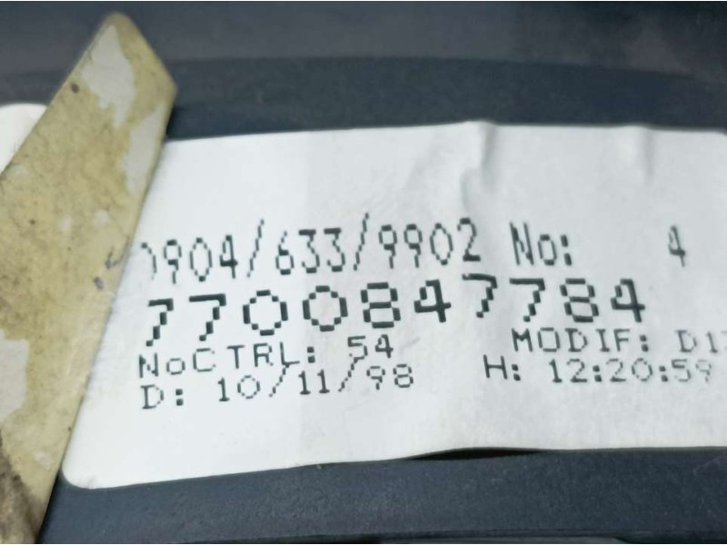 Recambio de cuadro instrumentos para renault scenic (ja..) 1.9 dti rt referencia OEM IAM 7700847784 09046339902 