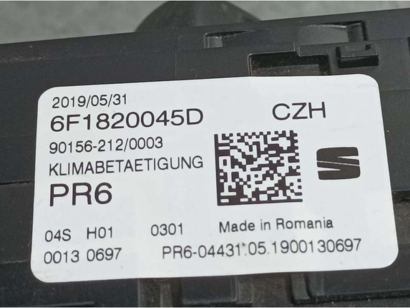 Recambio de mando calefaccion / aire acondicionado para seat ibiza (kj1) reference referencia OEM IAM 6F1820045D 901562120003 