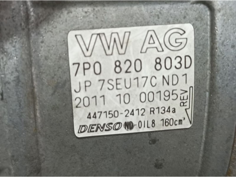 Recambio de compresor aire acondicionado para porsche cayenne (typ 92aa) diesel referencia OEM IAM 7P0820803D 4471502412 DENSO